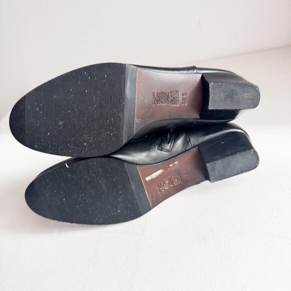 Emmedieci Buttery Soft Black Leather Antique Style Booties w Wool Lining 38.5 - Picture 8 of 8